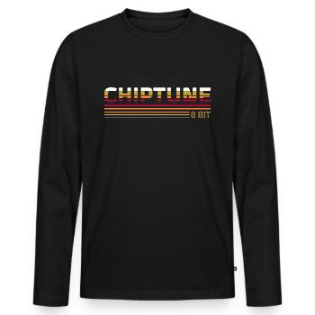 Chiptune - 8 bits - Musique et Jeux - T-shirt manches longues Premium bio Homme - noir - Devant - Nico (187cm)