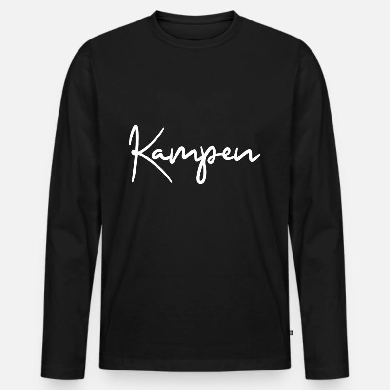 Kampen - Männer Premium Bio Langarmshirt - Schwarz