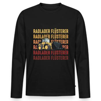 Radlader Flüsterer Retro Radladerfahrer - Männer Premium Bio Langarmshirt - Schwarz - Vorne - Nico (187cm)