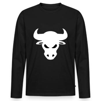 T-shirt Bull flic mauvais flic - le mauvais flic - T-shirt manches longues Premium bio Homme - noir - Devant - Nico (187cm)