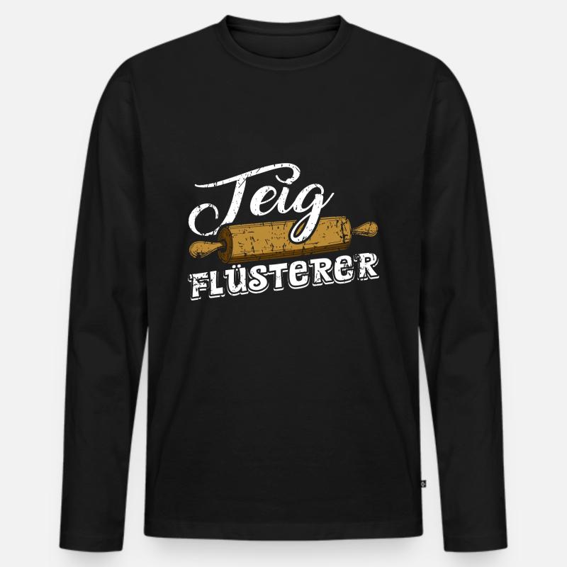 Teig Flüsterer - Männer Premium Bio Langarmshirt - Schwarz
