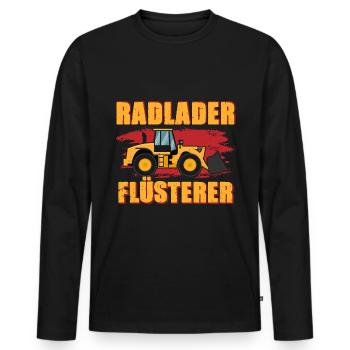 Radlader Flüsterer Retro Radladerfahrer - Männer Premium Bio Langarmshirt - Schwarz - Vorne - Nico (187cm)