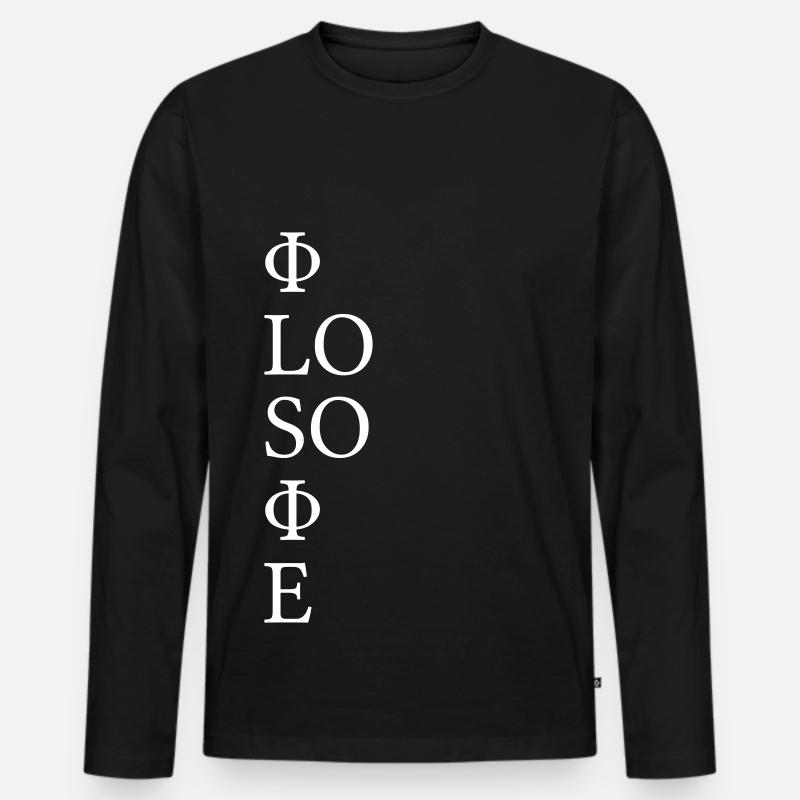 filosofia - Maglia a manica lunga ecologica premium da uomo - nero