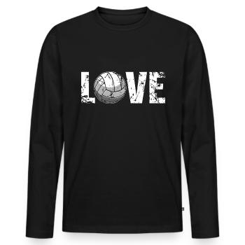 Volley-ball - T-shirt manches longues Premium bio Homme - noir - Devant - Nico (187cm)
