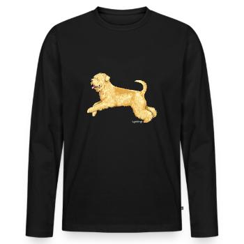 Wheaten Terrier 2 - T-shirt manches longues Premium bio Homme - noir - Devant - Nico (187cm)