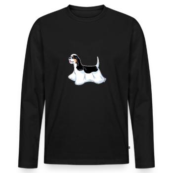 AmCocker 6 - Männer Premium Bio Langarmshirt - Schwarz - Vorne - Nico (187cm)