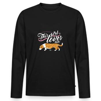 drevergirl - Männer Premium Bio Langarmshirt - Schwarz - Vorne - Nico (187cm)