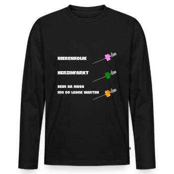 Emergency paramedics Emergency doctor NA - Men's Premium Organic Long Sleeve Shirt - black - Front - Nico (187cm)