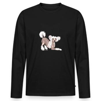 Greyhound V - T-shirt manches longues Premium bio Homme - noir - Devant - Nico (187cm)