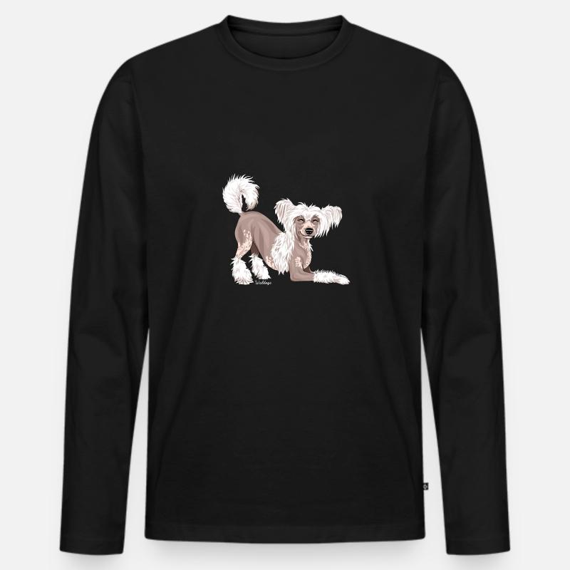 Windhund V - Männer Premium Bio Langarmshirt - Schwarz