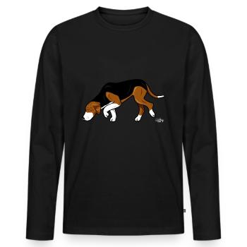 sniff - Men's Premium Organic Long Sleeve Shirt - black - Front - Nico (187cm)