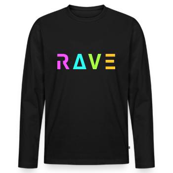 Techno Rave Festival Electro Music Raver - T-shirt manches longues Premium bio Homme - noir - Devant - Nico (187cm)