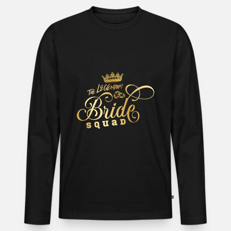 Bride Squad Junggesllinnenabschied - Männer Premium Bio Langarmshirt - Schwarz