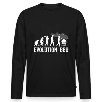Grill Evolution Vintage Fête des Pères Grill Master - T-shirt manches longues Premium bio Homme - noir - Devant - Nico (187cm)