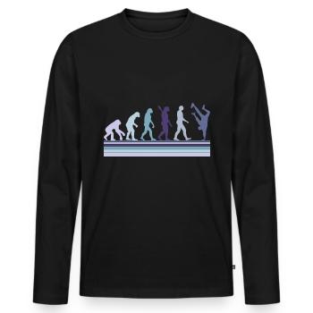 Évolution du Breakdance B-Boy Dance Breakdance - T-shirt manches longues Premium bio Homme - noir - Devant - Nico (187cm)