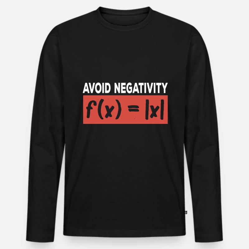 Avoid Negativity Mathematics Function Math - Männer Premium Bio Langarmshirt - Schwarz