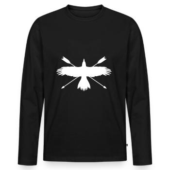 Archery shirt and sticker. Archer - Men's Premium Organic Long Sleeve Shirt - black - Front - Nico (187cm)