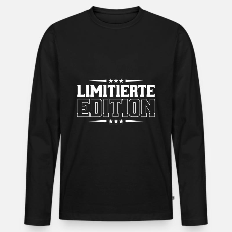 limitierte edition - Männer Premium Bio Langarmshirt - Schwarz