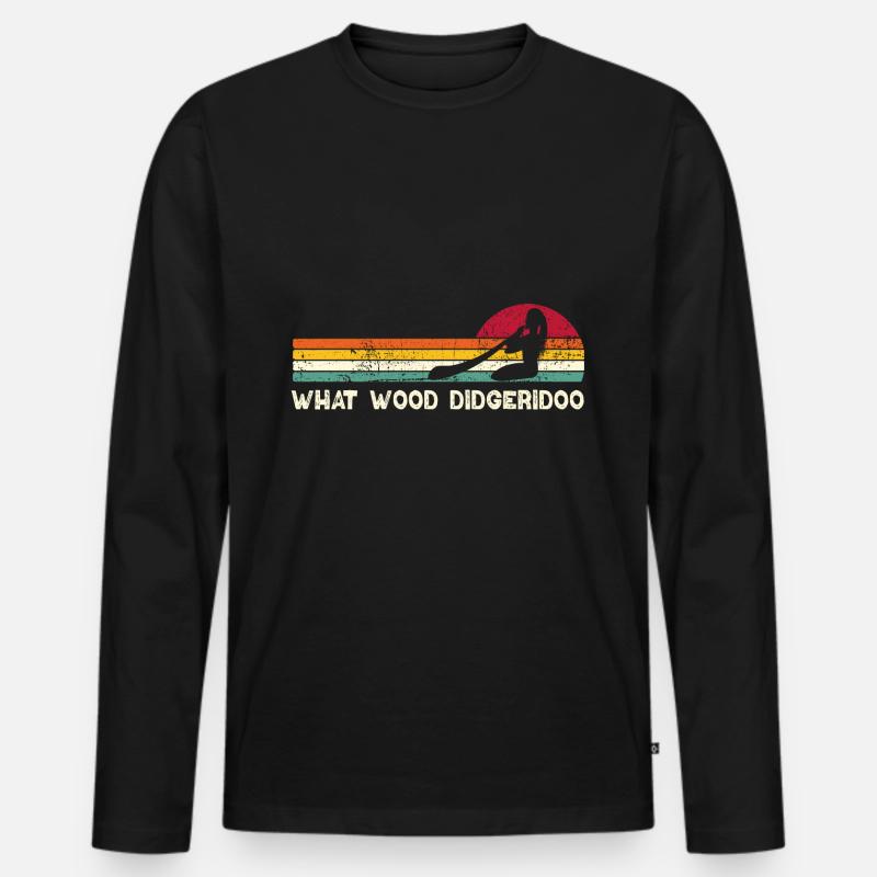 What Wood Didgeridoo - Männer Premium Bio Langarmshirt - Schwarz