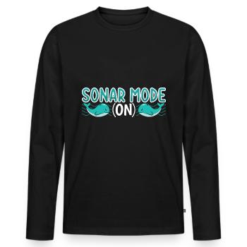 Marine Science Design for an Ocean Student - Men's Premium Organic Long Sleeve Shirt - black - Front - Nico (187cm)