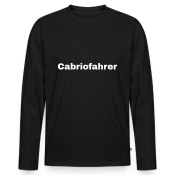 Cabriofahrer Cabrio Fahren Cabriolet Auto Sommer - Männer Premium Bio Langarmshirt - Schwarz - Vorne - Nico (187cm)