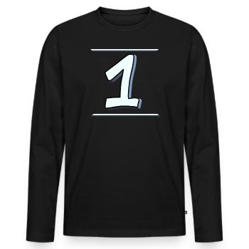 One Team - Men's Premium Organic Long Sleeve Shirt - black - Front - Nico (187cm)