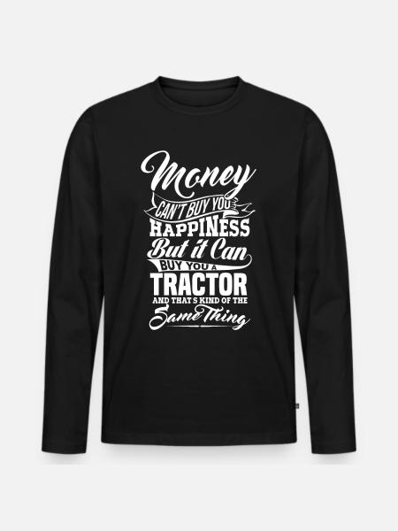 MONEY AND TRACTOR - Men's Premium Organic Long Sleeve Shirt - black
