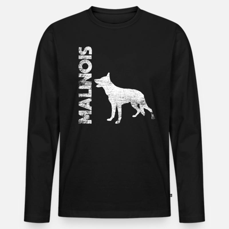 Belgian Malinois - Männer Premium Bio Langarmshirt - Schwarz
