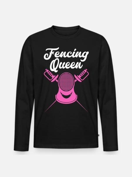 Fechten Geschenkidee für Fechter - Männer Premium Bio Langarmshirt - Schwarz