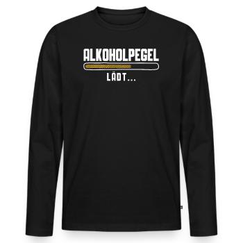 Charges alcoolisées... | Chemise Beer Lovers | - T-shirt manches longues Premium bio Homme - noir - Devant - Nico (187cm)