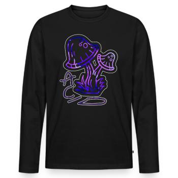 Acide Rave Techno Festival EDM Shuffle Goa - T-shirt manches longues Premium bio Homme - noir - Devant - Nico (187cm)