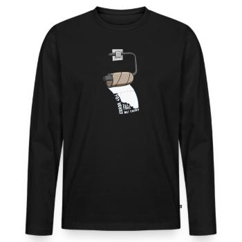 Error 404 Page Not Found. IT Browser Design - Men's Premium Organic Long Sleeve Shirt - black - Front - Nico (187cm)