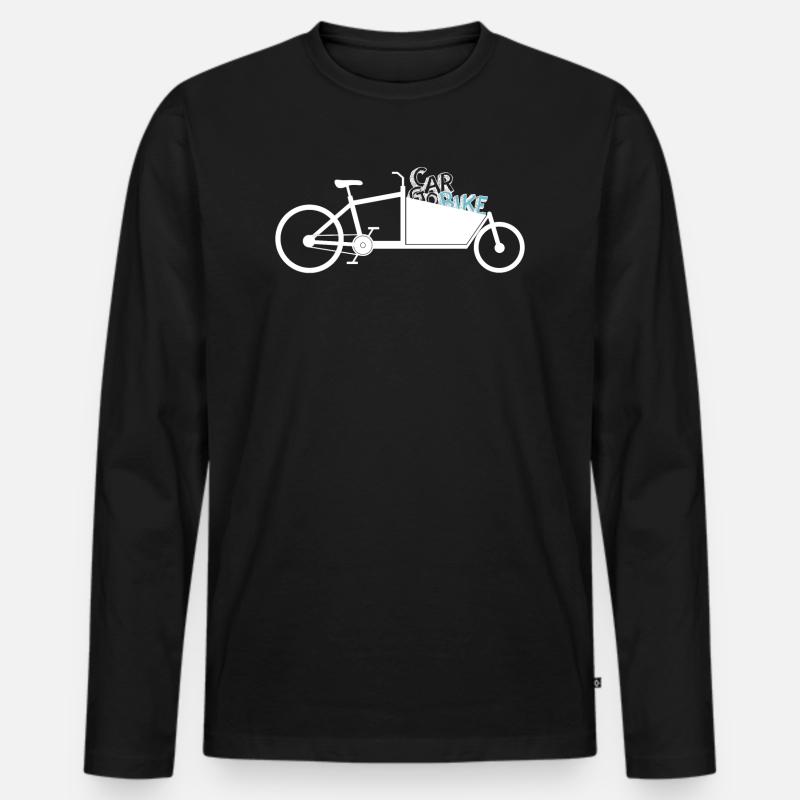 Lastenrad Cargo Bike - Männer Premium Bio Langarmshirt - Schwarz