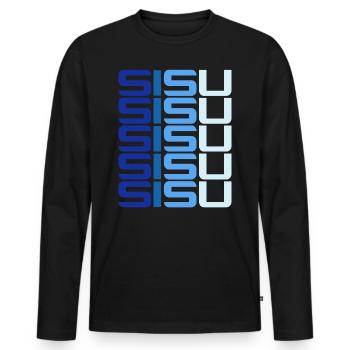 Sisu Soumi finnois finnois - T-shirt manches longues Premium bio Homme - noir - Devant - Nico (187cm)