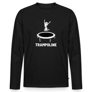 trampoline - Men's Premium Organic Long Sleeve Shirt - black - Front - Nico (187cm)
