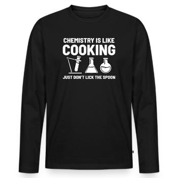Chemistry Chemist teacher-student - Men's Premium Organic Long Sleeve Shirt - black - Front - Nico (187cm)