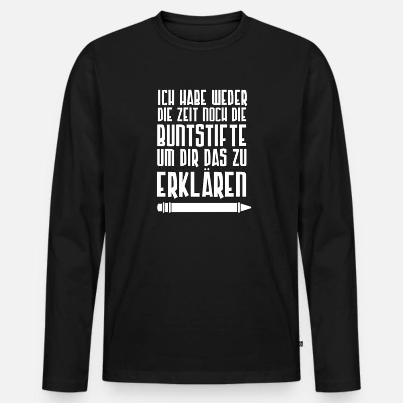 Sarkasmus - Männer Premium Bio Langarmshirt - Schwarz