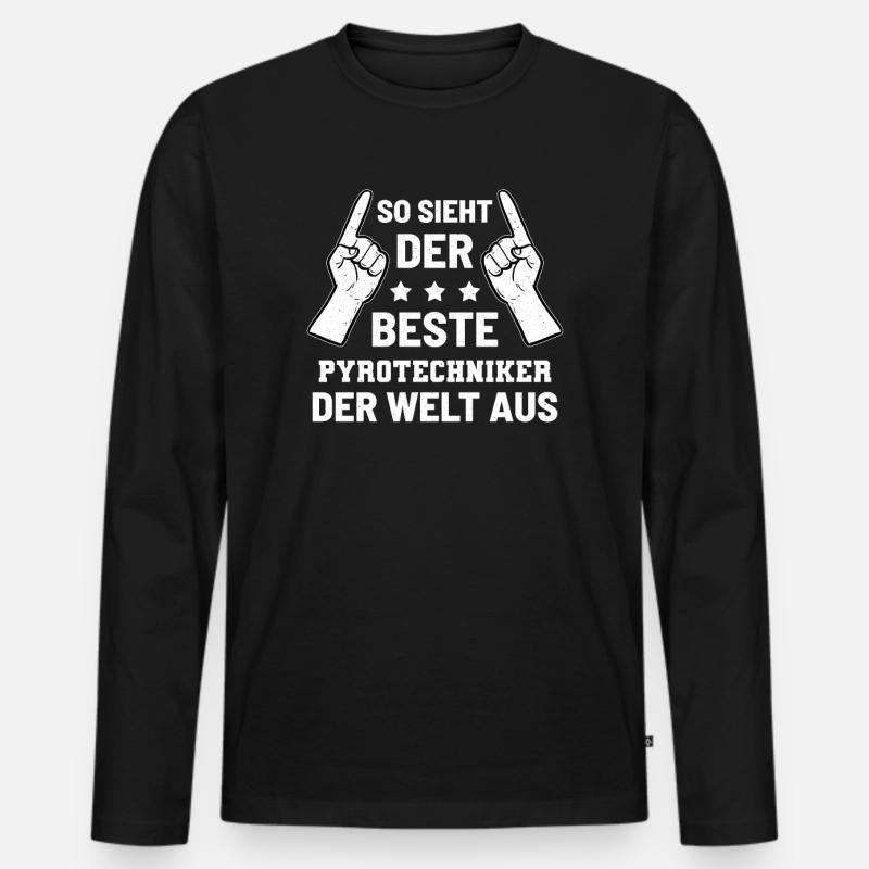 Pyrotechniker Pyrotechniker Pyrotechniker - Männer Premium Bio Langarmshirt - Schwarz