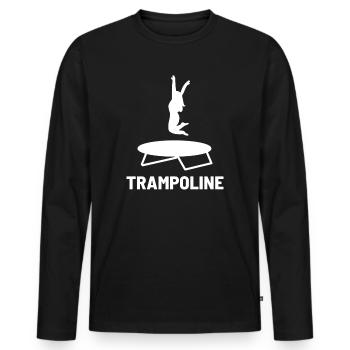 Trampolin-Springen - Männer Premium Bio Langarmshirt - Schwarz - Vorne - Nico (187cm)