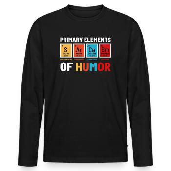 sarkasmus Wissenschaft - Männer Premium Bio Langarmshirt - Schwarz - Vorne - Nico (187cm)
