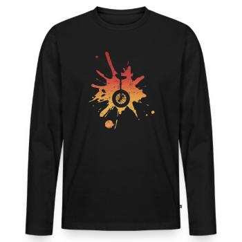 Unicycle Unicycle Unicycling - Men's Premium Organic Long Sleeve Shirt - black - Front - Nico (187cm)