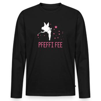 pfeffi fairy - Men's Premium Organic Long Sleeve Shirt - black - Front - Nico (187cm)