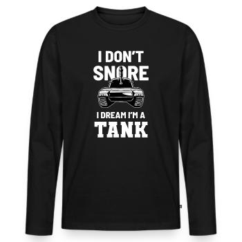 Tank - Männer Premium Bio Langarmshirt - Schwarz - Vorne - Nico (187cm)