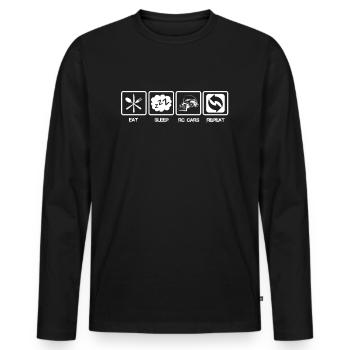 RC Car Racing - Men's Premium Organic Long Sleeve Shirt - black - Front - Nico (187cm)