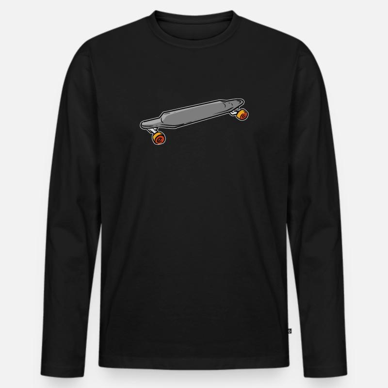 Skateboard Skateboard Skateboardfahren - Männer Premium Bio Langarmshirt - Schwarz