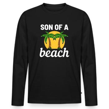 Summer vacation Tropical beach - Men's Premium Organic Long Sleeve Shirt - black - Front - Nico (187cm)