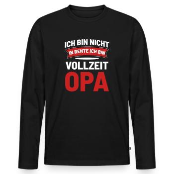 Ruhestand Opa Ruhestand - Männer Premium Bio Langarmshirt - Schwarz - Vorne - Nico (187cm)