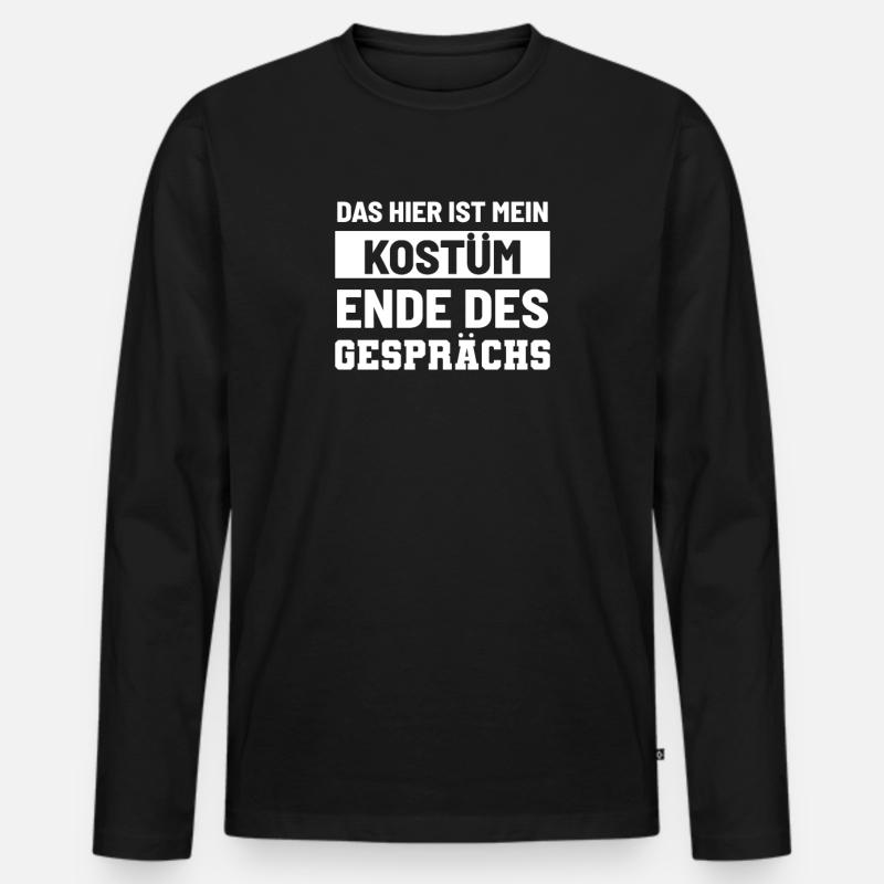 Mein einfaches Kostüm - Männer Premium Bio Langarmshirt - Schwarz