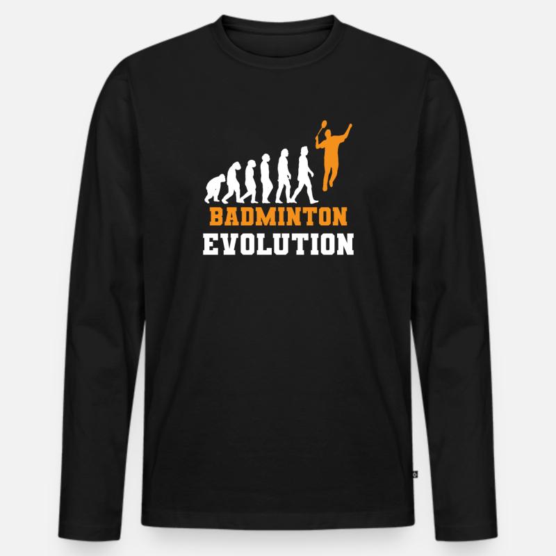 Badminton-Entwicklung - Männer Premium Bio Langarmshirt - Schwarz