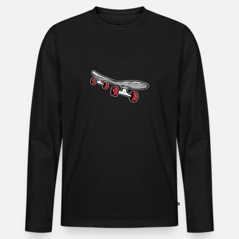 Skateboard-Skateboarden - Männer Premium Bio Langarmshirt - Schwarz